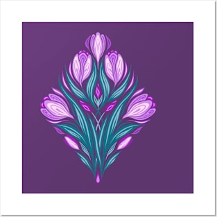 Crocus flowers Posters and Art